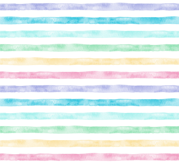 VB Little Unicorn Girls in Love Rainbow Stripes